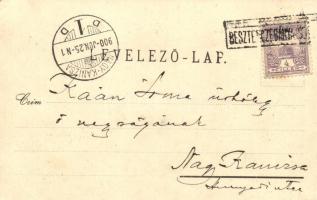 Szliácsfürdő, Sliac; Hildegard kápolna, Busseger sétány, kiadja Végh Eugen / chapel, promenade, flor...