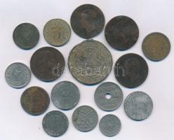 16db-os vegyes magyar és külföldi fémpénz és emlékérem tétel, közte Brazília 1869. 20R T:vegyes
