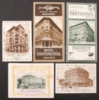 cca 1920-1940 4 db budapesti szálloda képes prospektusa / Picture booklet of 4 Budapest hotels