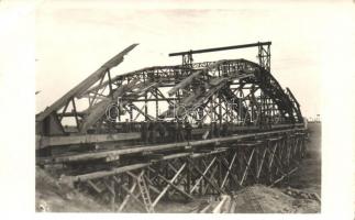 1938 Ismeretlen hely, 4/a sz. úti híd építkezése / Unknown place, building of road bridge 4/a, photo (EK)
