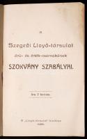 1908 A Szegedi Lloyd Társulat árú. és értékcsarnokának szokvány szabályai 70p