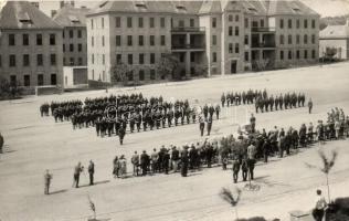 Budapest XI. IV. Károly király laktanya, katonai ünnepség, Temler Elemér photo  (EK)