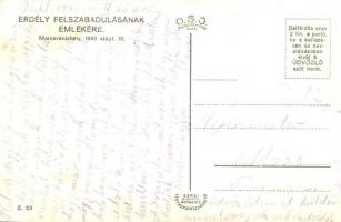 1940 Marosvásárhely, Targu Mures; bevonulás, katonai teherautók / entry of the Hungarian troops, mil...