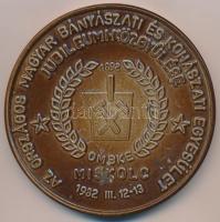 1982. "Az Országos Magyar Bányászati és Kohászati Egyesület Jubileumi Közgyűlése Miskolc" egyoldalas kerámia plakett (105mm) T:2