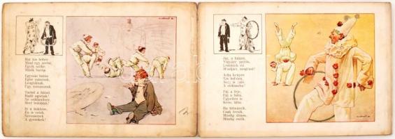 Kis cirkusz. K. Sávely Dezső rajzai, Tábori Piroska verseivel. Bp., Dante Könyvkiadó. Harmonikaszerű...