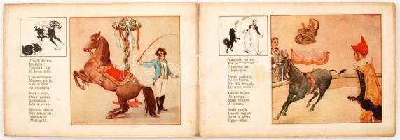 Kis cirkusz. K. Sávely Dezső rajzai, Tábori Piroska verseivel. Bp., Dante Könyvkiadó. Harmonikaszerű...