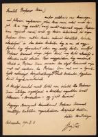 1940 Weisz Pál debreceni főrabbi saját kézzel írt levelezőlapja Heller Bernát professzornak