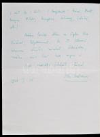 1948 Illés Endre (1902-1986) író, a Révai Irodalmi Intézet igazgatójának saját kézzel írt levele Égh...