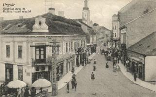Ungvár, Uzhhorod; Nagyhíd és Rákóczi utca / streets (EK)