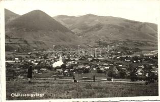 Oláhszentgyörgy, Sangeorz-Bai; látkép / town-view (ragasztónyom / gluemark)