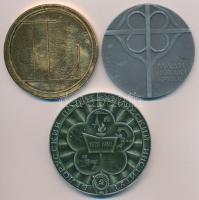 Szovjetunió ~1970-1980. 3db-os emlékérem tétel, közte 2db "Moszkvai Közlekedési és Útépítési In...