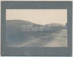 1913 Fülek (Felvidék) keményhátú távlati fotó, verzón feliratozva, 7x11cm