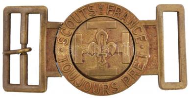 "Scouts de France" francia cserkész övcsat, 8,5x4,5 cm / "Scouts de France" buckle, 8,5x4,5 cm