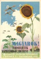 Harcigépeinknek olaj kell! Termeljünk napraforgót, ricinust. / WWII military propaganda, grain oil for military aircrafts and tanks s: Mosdóssy (EK)