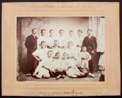 1900 Budapest III. Óbudai Műkedvelő Football Club MFC tablófotó kartonon. 31x25 cm
