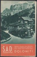 cca 1930-1940 A Societá Automobilistica Dolomiti utazási prospektusa, képekkel illusztrált / cca 1930-1940 A Societá Automobilistica Dolomiti tourist guide