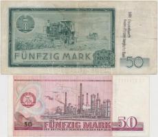 NDK 1964. 50M "381 Feuerbach Baden-Württembergische Bank" felülbélyegzéssel + 1971. 50M T:...