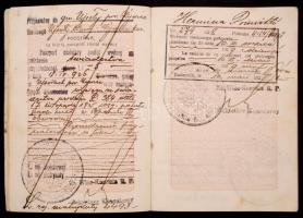 1927 Lengyel útlevél, benne lengyel magyar konzulátus pecsétjével / 1927 Polish passport with seal o...