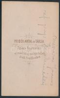 cca 1880 Mészáros János (1848-1916) kecskeméti református lelkész keményhátú kabinetfotó Pribék Anta...