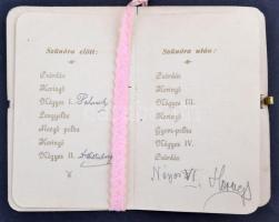 1900 Protestáns bál táncrendje szecessziós női motívummal / 1900 Dance card with art nouveau graphic...