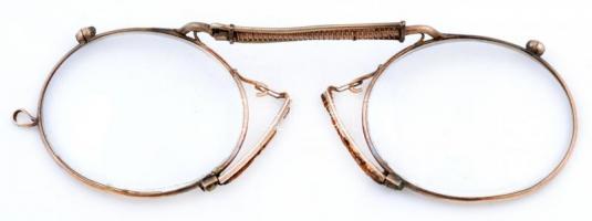 cca 1900 Összecsukható cvikker. Fém, rugós nyéllel / cca 1900 Vintage glasses