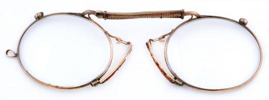 cca 1900 Összecsukható cvikker. Fém, rugós nyéllel / cca 1900 Vintage glasses