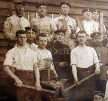 1901 Hammelburg, katonai csapat kiképző helyen készült tabló  fotó üvegezett keretben / 1901 Germany...