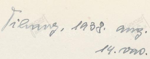 1938 Tihanyi révnél, fotó, verzón feliratozva, 8x6cm