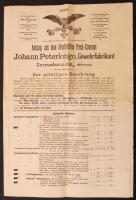 1889 Képes fegyverárjegyzék. / 1889 Austria, Innsbruck Johann Peterlongo riffle catalogue 4p. 28x41 cm