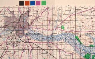 1944 Az amerikai hadsereg által kiadott katonai térképek. Észak-Németország, Lengyelország. Litvánia...