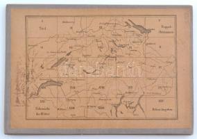 1909 Svájc topográfiai térképe vásznon. / Topographic map of Switzerland on canvas, 60x80 cm