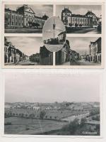 Csíkszereda, Miercurea Ciuc; 2 db RÉGI városképes képeslap, vegyes minőség / 2 old town-view postcards, mixed quality