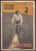 1911 Az Osztrák Fegyvergyár Társaság kerékpárokra vonatkozó árlistája, képekkel illusztrálva, kinyitható melléklettel, 18p / 1911 Österreichische Waffenfabriks-Gesellschaft in Steyr, Preisliste für Fahrräder, 18p / catalogue