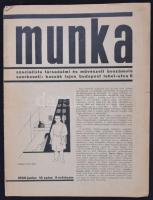 1930 Kassák Lajos Munka c. folyóiratának II. évf. 14. száma.  Címlapon apró szakadással.