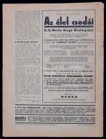 1930 Kassák Lajos Munka c. folyóiratának II. évf. 14. száma.  Címlapon apró szakadással