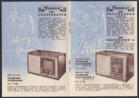 1941, 1943 Telefunken és Standard rádió katalógus, ábrákkal gazdagon illusztrált, 2 db