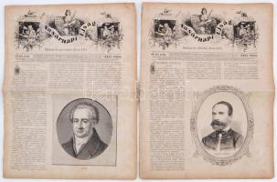1875 Vasárnapi Újság 2 száma sok érdekes cikkel és képpel