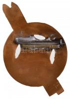 DN "Magyar Sí Szövetség" zománcozott Br jelvény javított tűvel (29,5mm) T:2