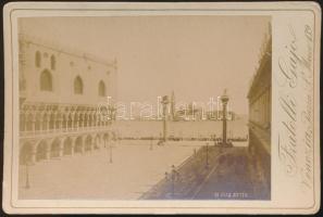 cca 1880-1900 Velence Szent Márk tér, keményhátú fotó Fratelli Gajo műterméből, 11x16cm