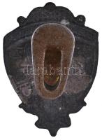 1943. "IX. Nemzetközi Balatoni Sporthét" préselt szürkefém levente gomblyukjelvény (30,5x2...