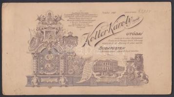 1898 Díszmagyarba öltözött férfi, keményhátú fotó Koller tanár utódai műterméből, 21x11,5 cm