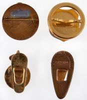 ~1930. 4db zománcozott miniatűr jelvény, közte "Magyar Labdarúgók Szövetsége", "CFB&q...