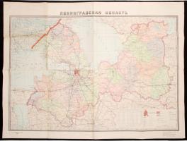 1956 A leningrádi terület térképe, 1:600000, 70×93 cm