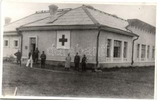 II. Világháborús katonai lap Kárpátaljáról, Vöröskeresztes kórház / WWII military postcard from Zakarpattia Oblast, Red Cross hospital, photo