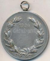 1934. "Ezzel" ezüstözött fém, irredenta díjérem mellszalag nélkül (38,5mm) T:2