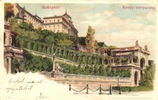 Budapest, 5 db régi városképes képeslap az 1899-1901 közötti időszakból, több litho, vegyes minőség ...