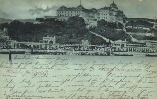 Budapest, 5 db régi városképes képeslap az 1899-1901 közötti időszakból, több litho, vegyes minőség ...