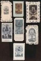 cca 1900 Csipkésszélű szentképek kis hibával,7db, cca  9x5cm / holy cards