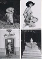 cca 1970 Régi képek új konstellációban, 13 db finoman erotikus fénykép, korabeli negatívról készült ...