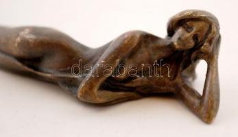 Szecessziós levélbontó, réz, jelzett (Duval), / Art nouveau bronze letter-opener 26 cm